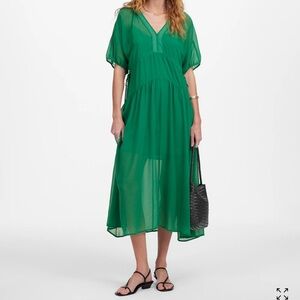 Madewell Vibrant Green Dress Small NWT